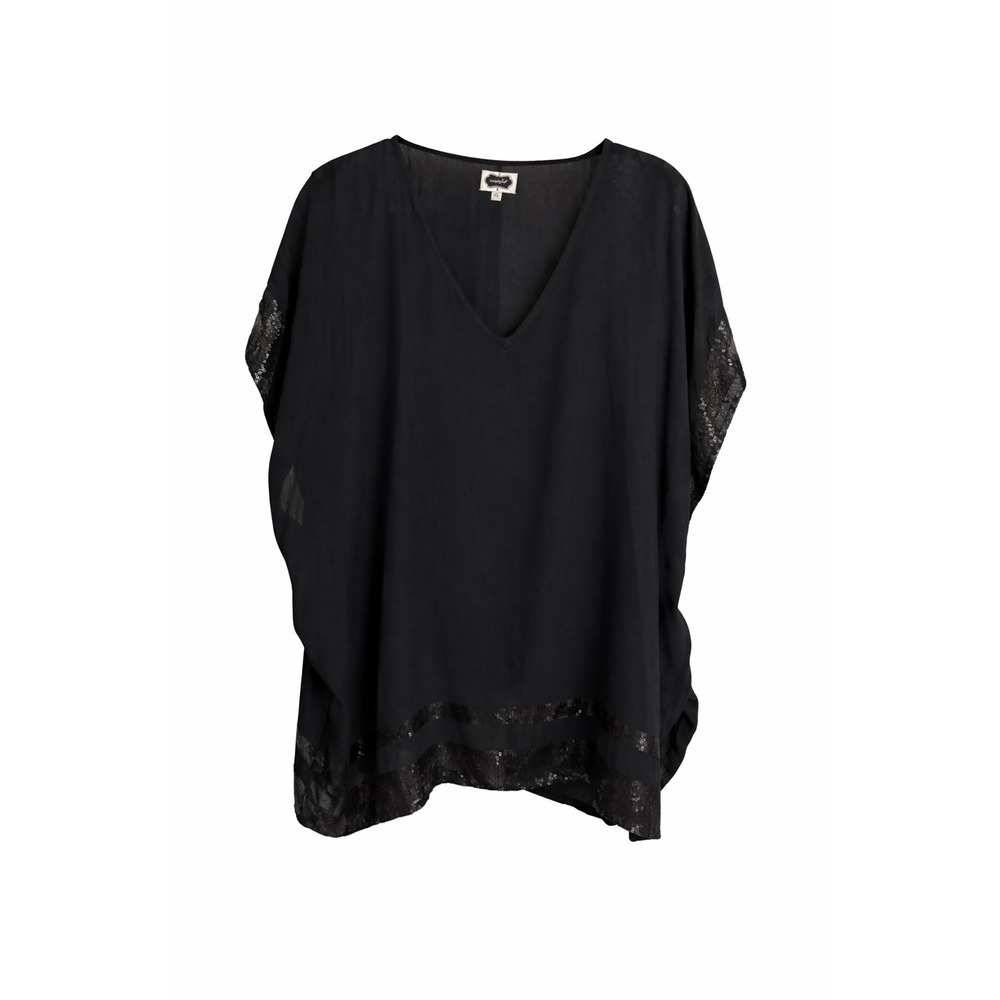 Mud Pie V-Neck Sequin Poncho Top Swim Coverup One Size Fits Most